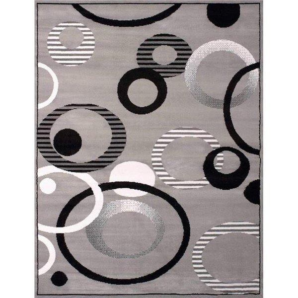 United Weavers 851 10471 912 7 ft. 10 in. x 10 ft. 6 in. Dallas Hip Hop Oversize Rug; Silver, United Weavers, Mfr#: 851 10471 912